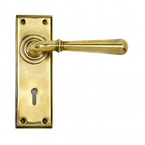 Newbury Lever Handles - Aged Brass