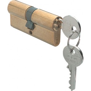 Double cylinder, master keyed, matt nickel