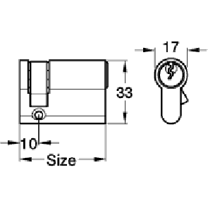 Single Cylinder 45mm Pol Ni