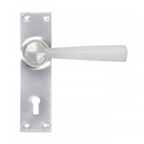 Straight Door Handle Set - Satin Chrome