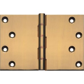 Brass DPBW projection butt hinge, 102 x 127 mm