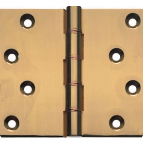 Brass DPBW projection butt hinge, 102 x 102 mm