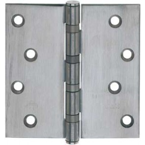 Slimline, stainless steel butt hinge, 102 x 102 mm, square corners