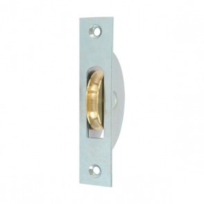 1 ¾” Brass Wheel Pulleys For Sash Cord - Steel