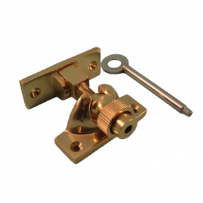 Locking Brighton Fastener - Polished Brass