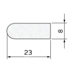 Exiwood Solid Parting Bead 23mm x 8mm x 3m White (Pack 10)