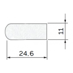 Exiwood Solid Parting Bead 24.6mm x 11mm x 3m White (Pack 10)