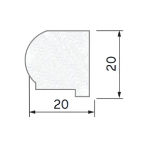 Exiwood Solid Staff Bead 20mm x 20mm x 3m White (Pack 10)