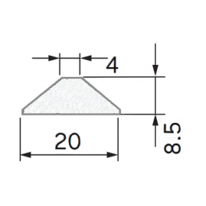 Exiwood Georgian Bevelled Bar 20mm x 8.5mm x 4mm x 3m White (Pack 10)