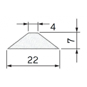 Exiwood Georgian Bevelled Bar 22mm x 7mm x 4mm x 3m White (Pack 10)