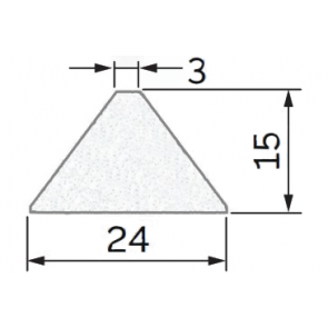 Exiwood Georgian Bevelled Bar 24mm x 15mm x 3mm x 3m White (Pack 10)