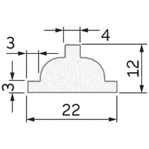Exiwood Ovolo Georgian Bar 22mm x 12mm x 4mm x 3m White (Pack 10)