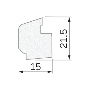 Exiwood Glazing Bead 21.5mm x 15mm x 3m White (Pack 10)