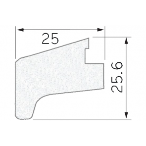 Exiwood Glazing Bead 25.6mm x 25mm x 3m White (Pack 10)