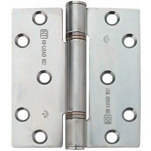 Steel hinge, 3 knuckle, fixed pin, 100 x 88 mm