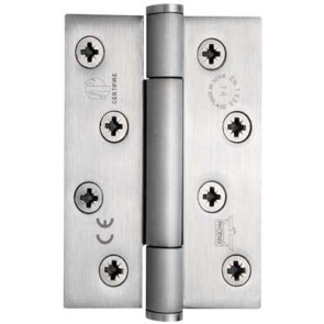 Stainless steel, fixed pin, 3 knuckle, concealed bearing butt hinge, 102 x 76 mm