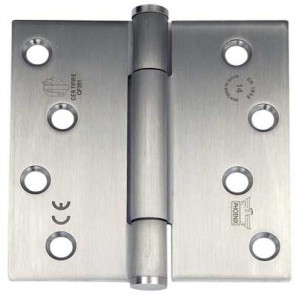 Stainless steel, fixed pin, 3 knuckle, concealed bearing butt hinge, 102 x 102 mm