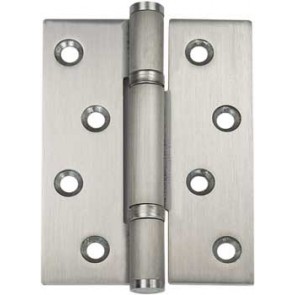 Stainless steel, fixed pin, 3 knuckle, shrouded bearing butt hinge, 102 x 76 mm
