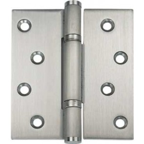 Stainless steel, fixed pin, 3 knuckle, shrouded bearing butt hinge, 102 x 89 mm
