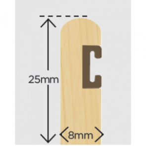 25mm x 8mm Parting Bead + Carrier Unprimed 3m