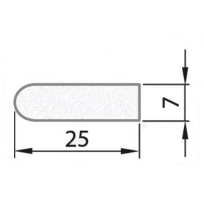 Exiwood Solid Parting Bead 25mm x 7mm x 3m White (Pack 10)