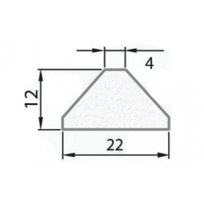 Exiwood Georgian Bevelled Bar 22mm x 12mm x 4mm x 3m White (Pack 10)