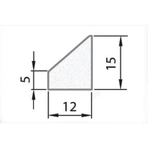 Exiwood Pinned Glazing Bead 15mm x 12mm x 5mm x 3m White (Each)