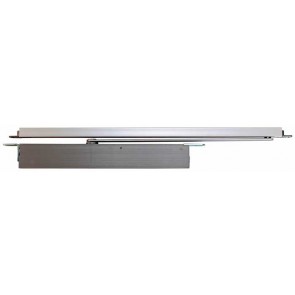 Double action concealed overhead door closer