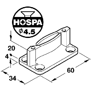 Lower Guide Plastic 60x34x24mm