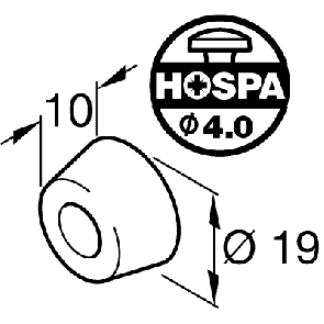 Rubber Buffer 19mmdia