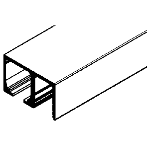 HAWA-Junior 40 top track for fixed glass panel