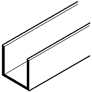 HAWA guide channel, 20 x 20 mm