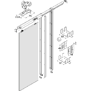 Pocket Hideaway door systems for 1 door