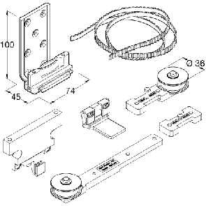 HAWA-Telescopic 80/2 Fit Set