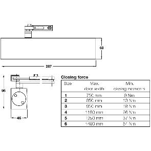 Door Closer Ts4000s Silver
