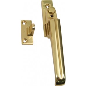 Casement fastener, vented wedge, brass