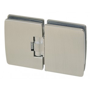 Automatic glass/glass door hinge