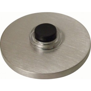 Round bell push, stainless steel