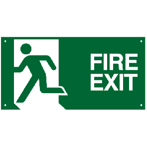 Fire Exit Sign Plast 400x200mm