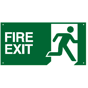 Fire Exit Sign Plast 400x200mm