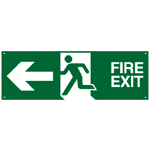 Fire Exit Sign Plast 600x200mm