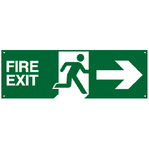 Fire Exit Sign Plast 600x200mm