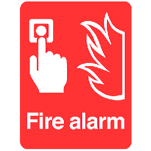 Fire Alarm Sign Std 200x150mm