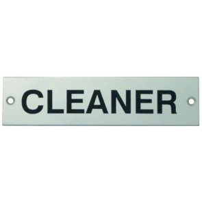 Cleaner Sign 140x35mm Sss