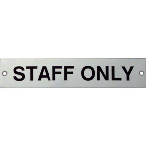 Staff Only Sign 175x35mm Sss