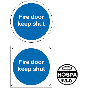 Fire door keep shut mandatory sign