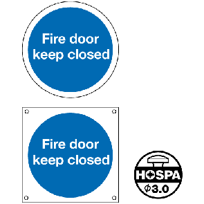 Blue Fire Dr Keep Closed Dia76mm Self Ad