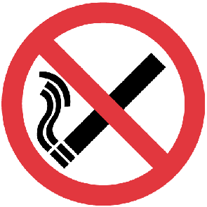 No Smoking Prohibition  Sign 76mm Vinyl