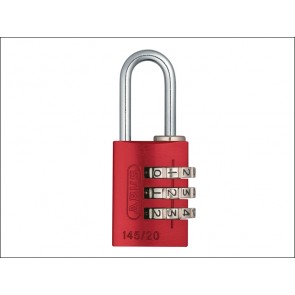 145/20 20mm Red Combination Aluminium Padlock 46569
