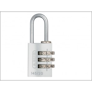 145/20 20mm Silver Combination Aluminium Padlock 46574